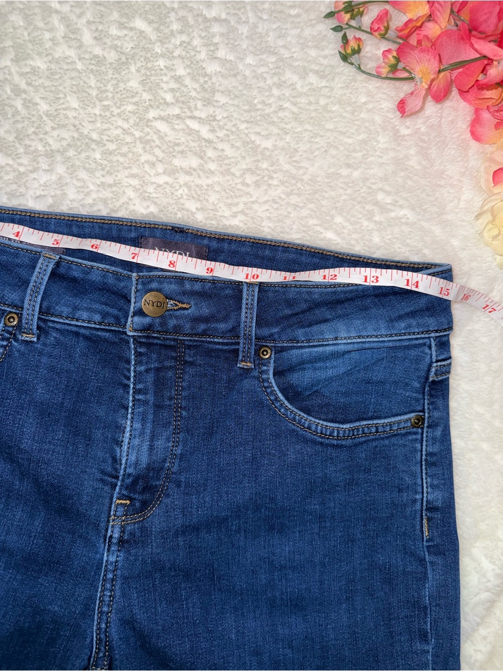 2 x 20$ NYDJ Dark Blue Straight-Leg Jeans Size 8 - Picture 7 of 10